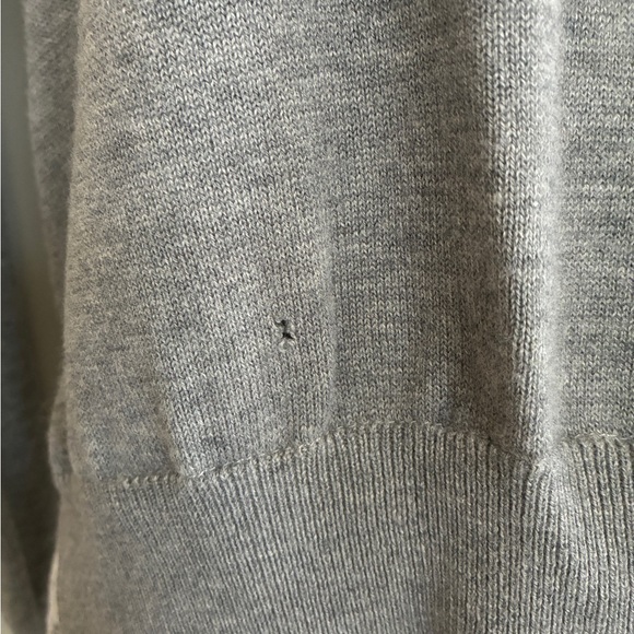 Joie Gray Knit Top with White Lace Trim Size S - Gray - Picture 7 of 10